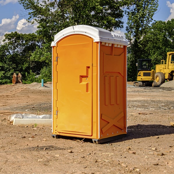 are there any restrictions on what items can be disposed of in the portable toilets in Olney